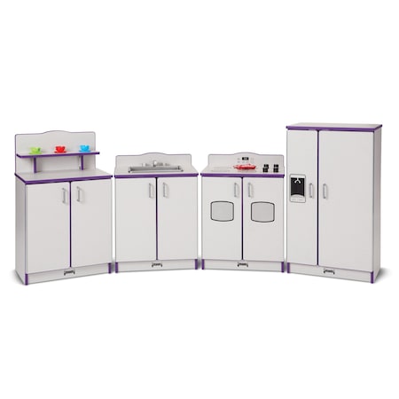 Jonti-Craft Rainbow Accents Culinary Creations Kitchen 4 Piece Set, Purple 2411JCWW004